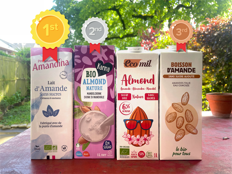 Les meilleurs laits d'amande